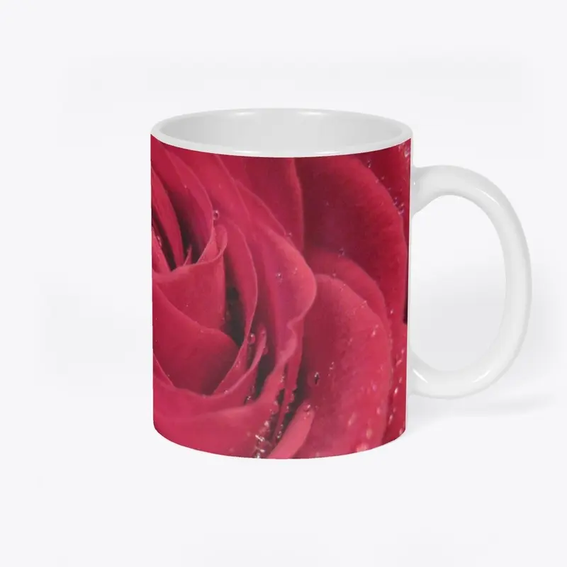 Red Rose Blossom Mug