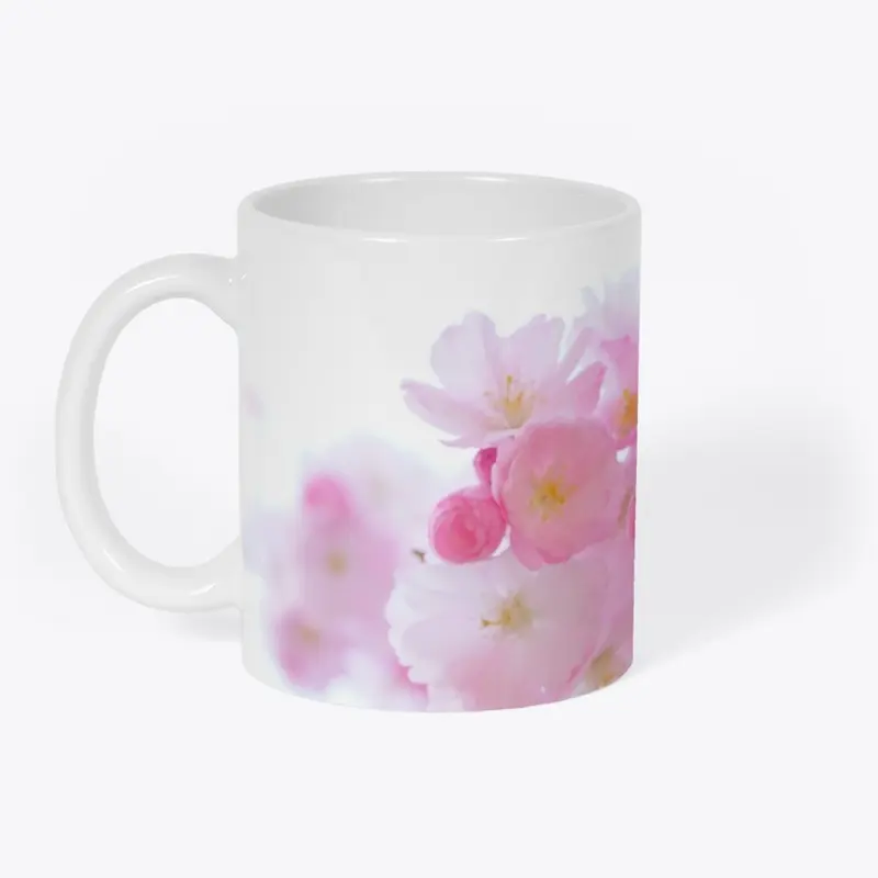 Pink Cherry Flowers printed Mug